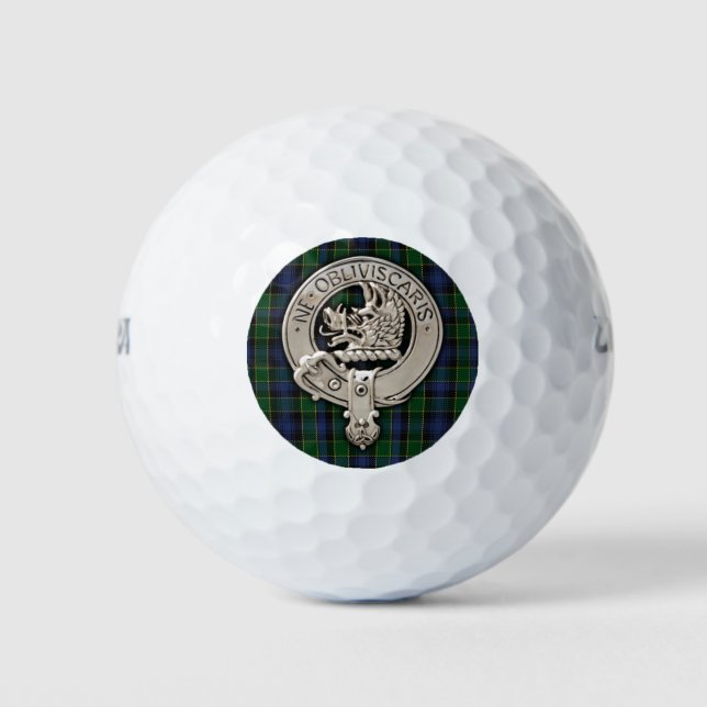 Balles De Golf Clan Campbell Crest et Breadalbane Tartan (Devant)