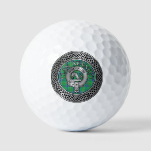 Balles De Golf Clan Kennedy Crest & Tartan Knot