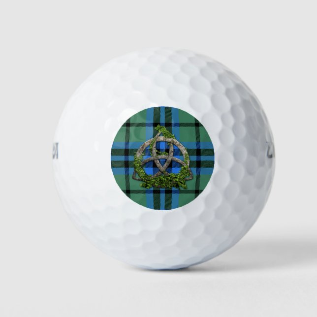 Balles De Golf Clan Marshall Tartan Celtic Trinity (Devant)
