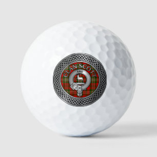Balles De Golf Clan Scott Crest & Tartan Knot