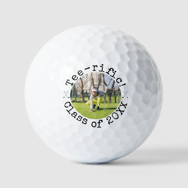Balles De Golf Classe photo personnalisée de 2026 senior (Recto)