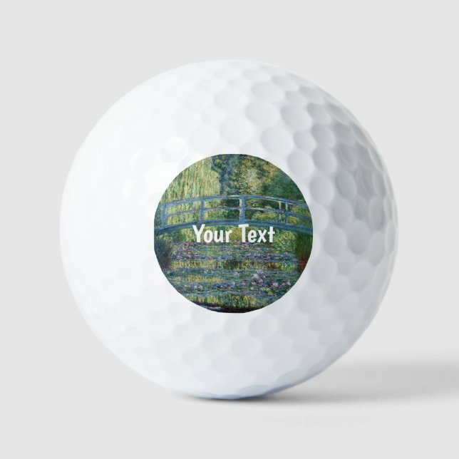 Balles De Golf Claude Monet - Eau Lily étang, Harmonie verte (Recto)