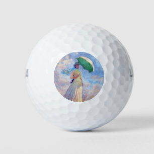 Balles De Golf Claude Monet - Femme avec un parasol face à droite