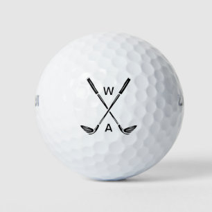 Balles De Golf Club de golf simple et moderne Monogramme