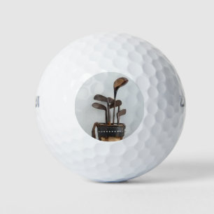 Balles De Golf Clubs de golf antiques sur des clubs de golf de