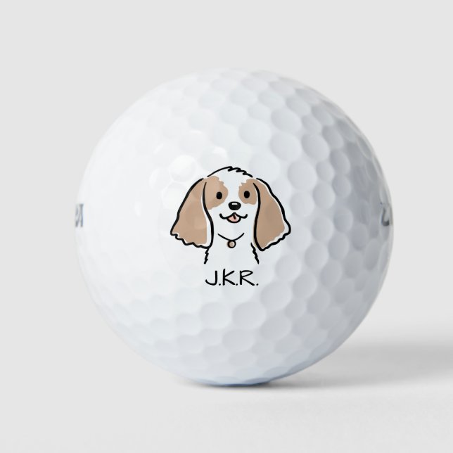 Balles De Golf Cocker Spaniel Cartoon Chien (Devant)