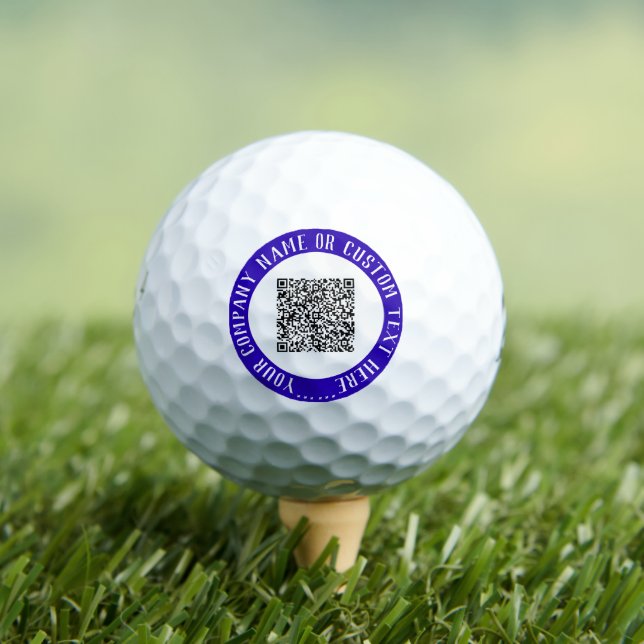 Balles De Golf Code QR personnalisé et timbres texte Balls de gol (T-shirt Insitu)