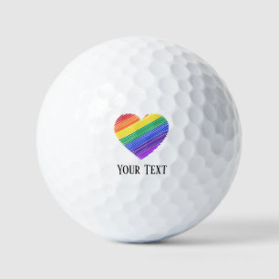 Balles De Golf Coeur arc-en-ciel de l'amour