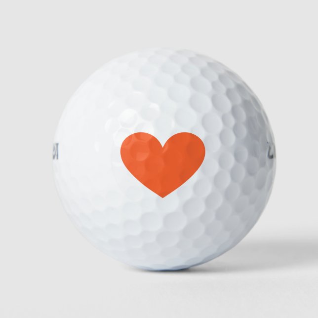 Balles De Golf Coeur orange (Devant)