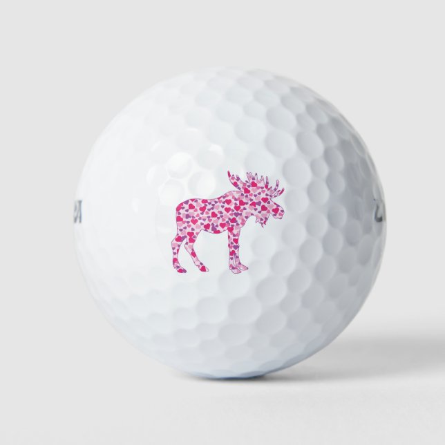 Balles De Golf Coeurs d'orignaux (Devant)