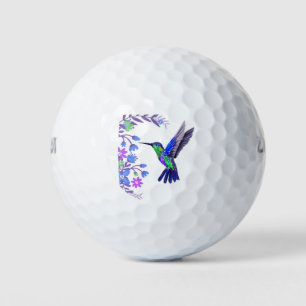 Balles De Golf Colibri Design Fleurs Botaniques Amateurs d'oiseau