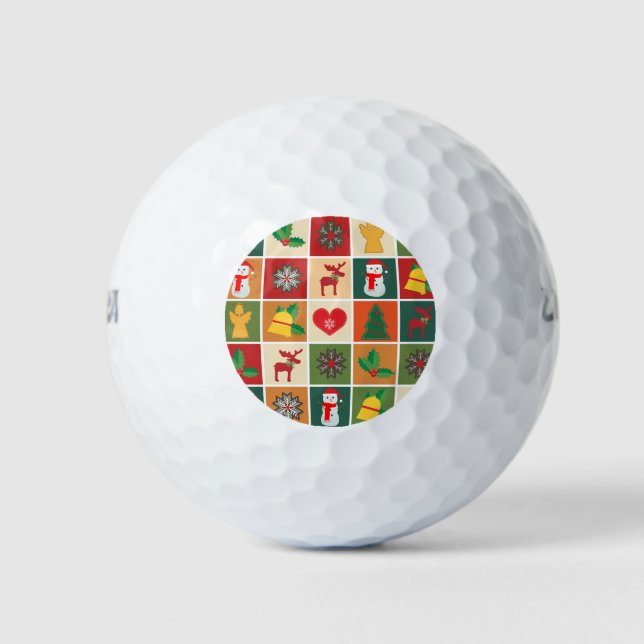 Balles De Golf Collage de Noël (Devant)