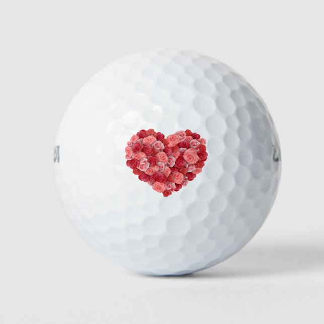 Balles De Golf Conception de cœur (Devant)