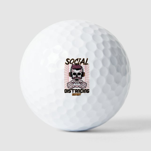 Balles De Golf Conception de jeux d'expert en distanciation socia (Recto)