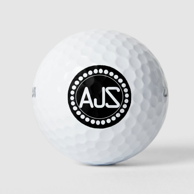 Balles De Golf Conception de monogramme décoratif (Devant)