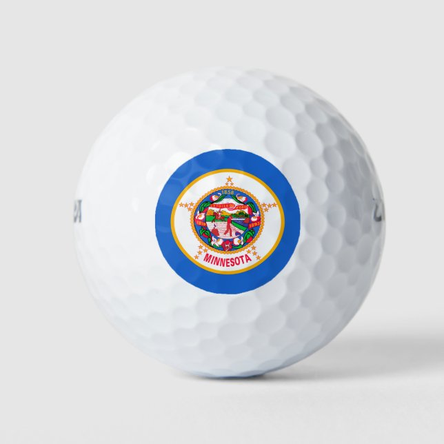 Balles De Golf Conception du drapeau de l'État du Minnesota (Devant)