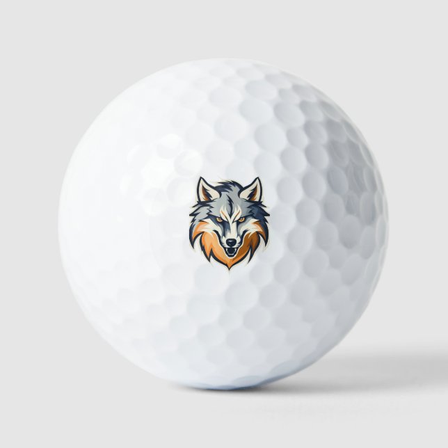 Balles De Golf Conception du loup (Recto)