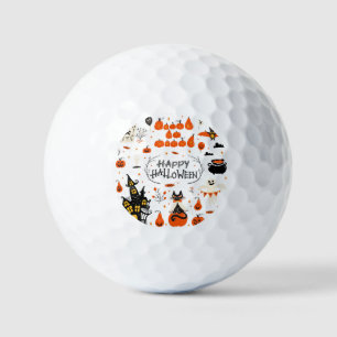 Balles De Golf Conception d'un jeu Vintage d'éléments Halloween