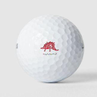 Balles De Golf Conception originale de style tribal Stégosaure av