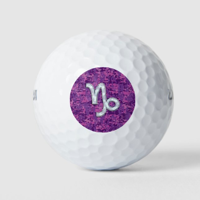 Balles De Golf Connexion Capricorne sur Camouflage numérique Fuch (Devant)