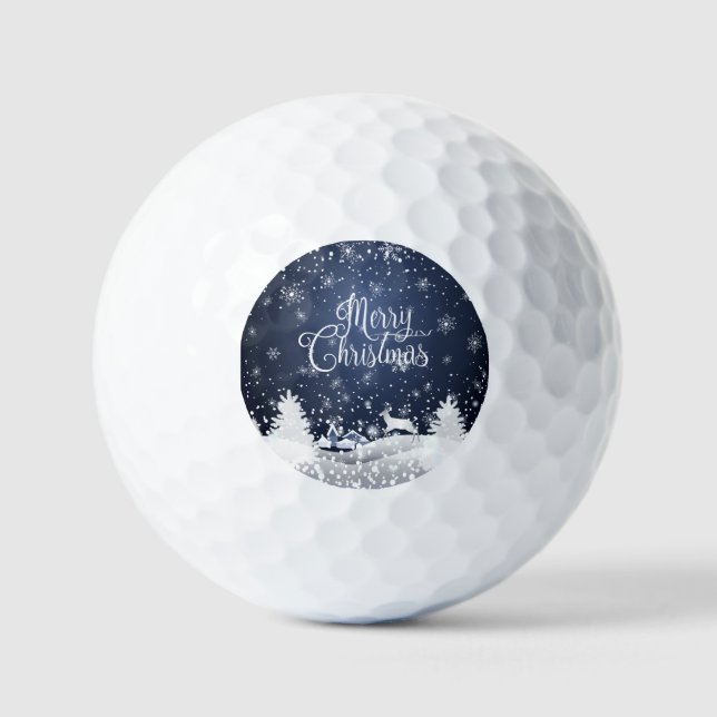 Balles De Golf Conte fée hivernale de Noël Imaginaire Rindeer nei (Recto)
