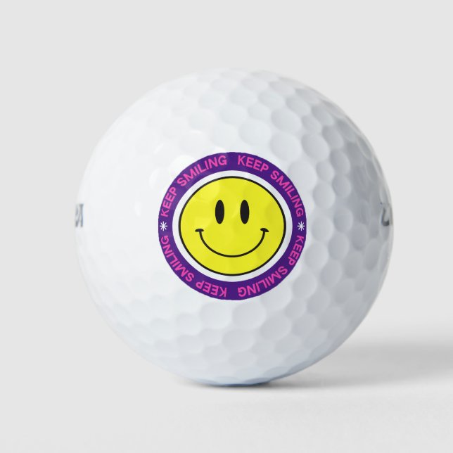 Balles De Golf Continuez à sourire (Devant)