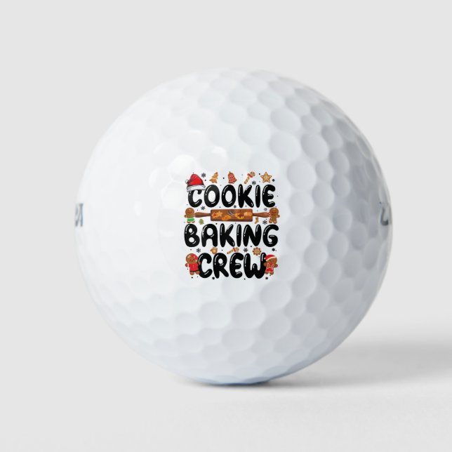 Balles De Golf Cookie Baking Crew Famille Noël Gingerbread Te (Devant)