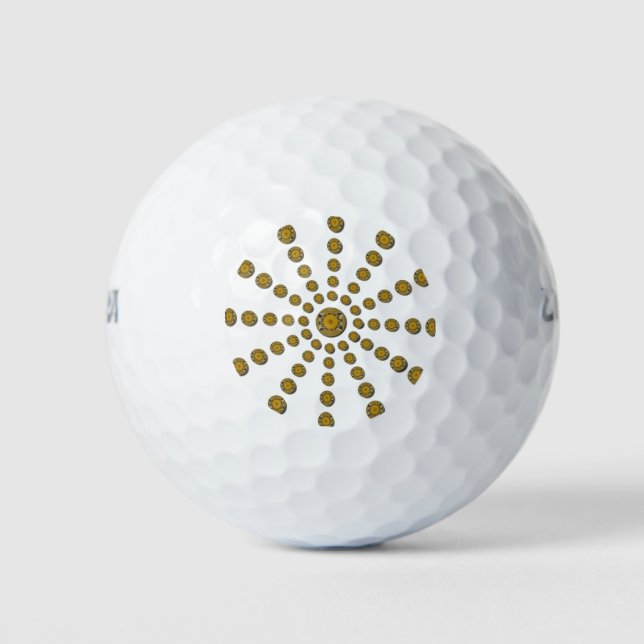 Balles De Golf Cool africain Sunflower Polka Dot Art Design d'imp (Devant)
