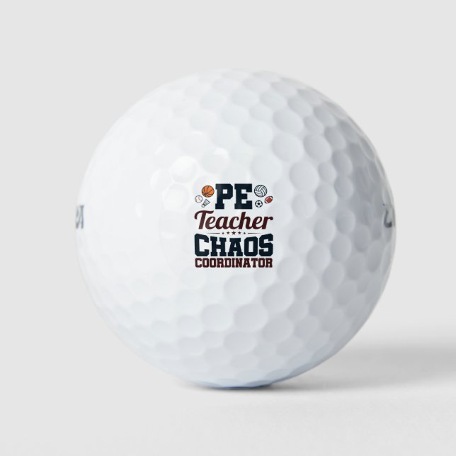 Balles De Golf Coordinateur PE Teacher Chaos (Devant)