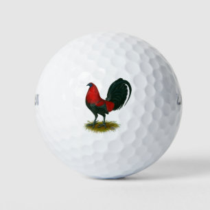 Balles De Golf Coq de combat américain :  Brun Rouge
