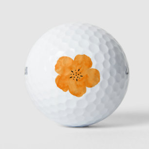 Balles De Golf Coquelicot aquarelle orange 2