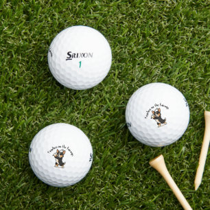 Balles De Golf Corgi Tri-Couleur Noir 'Sans Peur sur le Parcours'