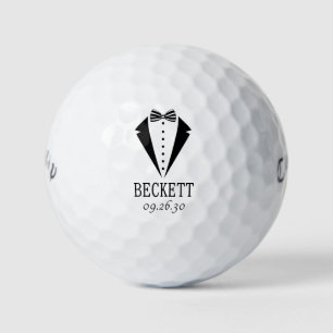 Balles De Golf Cortège de mariage Smoking avec nœud papillon rayé