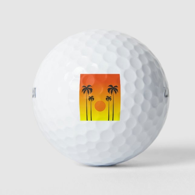 Balles De Golf Coucher du soleil (Devant)