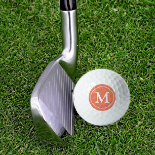 Balles De Golf Couleur saumon avec nom Monogramme initial