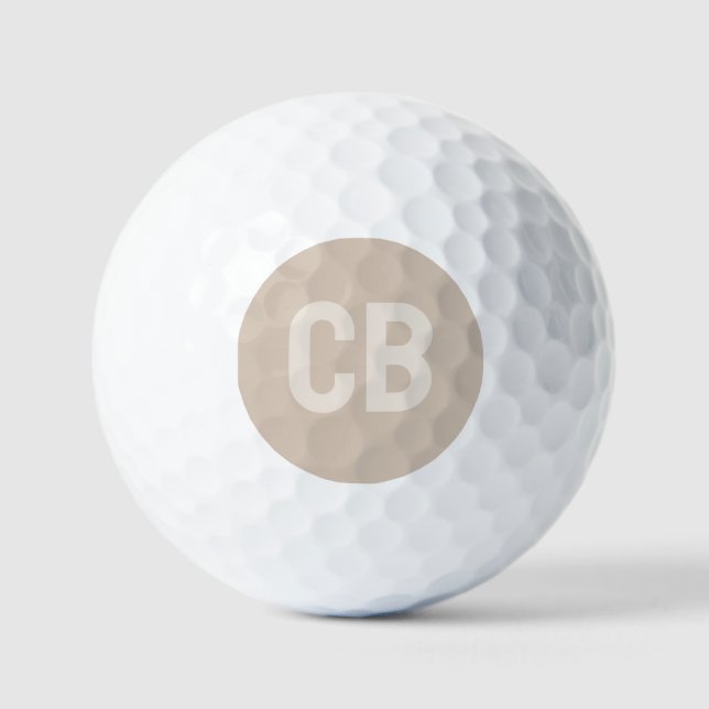 Balles De Golf Couleur tendance Soft Taupe Golf Balls (Recto)