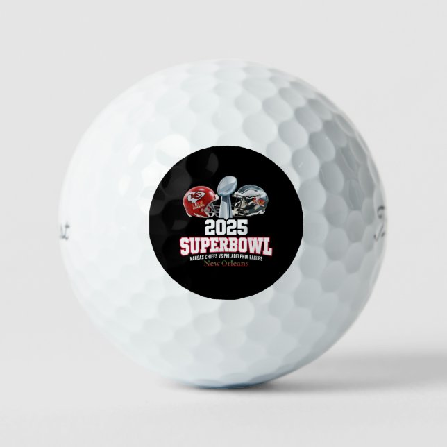 Balles De Golf Coupe du Super Bowl 2025 (Recto)