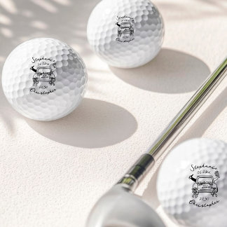Balles De Golf Couple Mariés Dessins Main Levée Fantaisistes