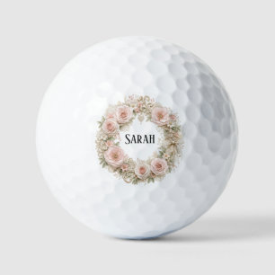 Balles De Golf couronne de golf de fleurs vintage personnalisée