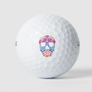 Balles De Golf Crâne de fleurs, crâne de sucre