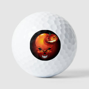 Balles De Golf Crâne d'Halloween et Citrouille