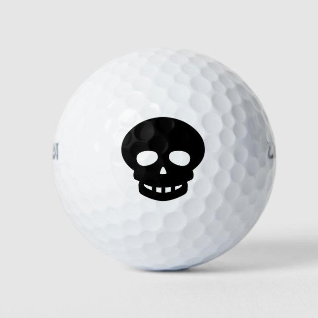 Balles De Golf Crâne foncé cool (Devant)