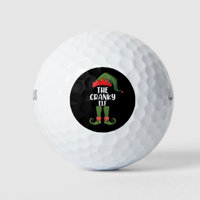 Balles De Golf Cranky Elf Family Matching Group Noël (Devant)