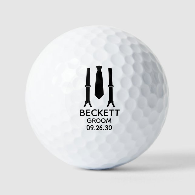 Balles De Golf Cravate noire de chambre (Recto)