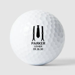 Balles De Golf Cravate noire Usher