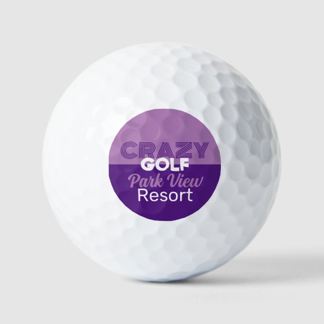 Balles De Golf Crazy Golf Slogan, Mini Golf Course (Recto)
