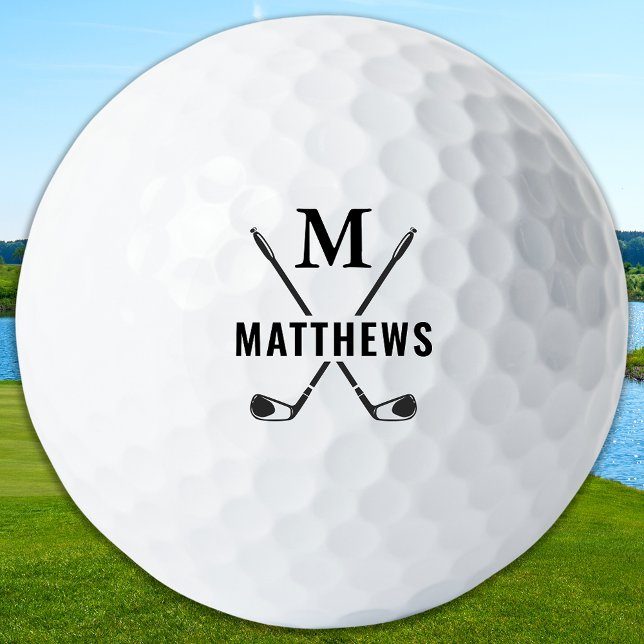 Balles De Golf Création personnalisée de golfeur Monogramme & Nom (Créateur téléchargé)