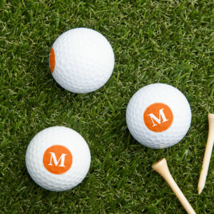 Balles De Golf Créer Personnaliser L'Orange Personnalisé Monogram