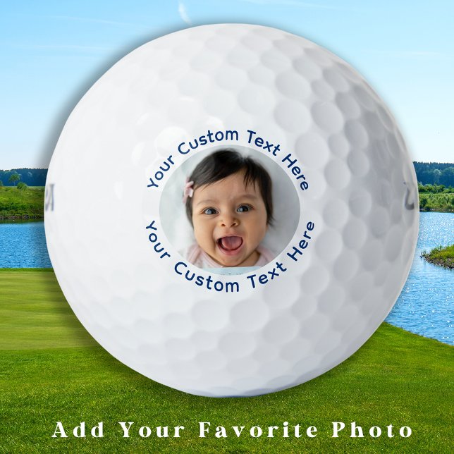 Balles De Golf Créer un texte personnalisé Golfer bleu personnali (Créateur téléchargé)
