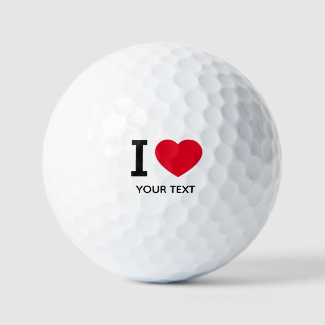 Balles De Golf Créez votre propre Funny que j'aime (Recto)